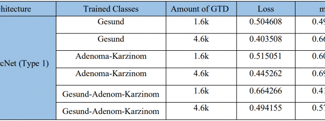 Loss and mAP results of trained models (Instance Segmentation).