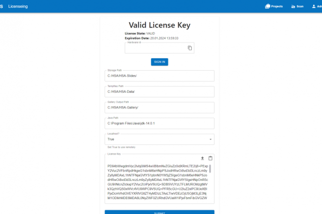 HSA KIT License Page
