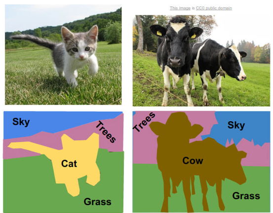 Abb. 8: Semantische Segmentierung bei verschieden Bildern
